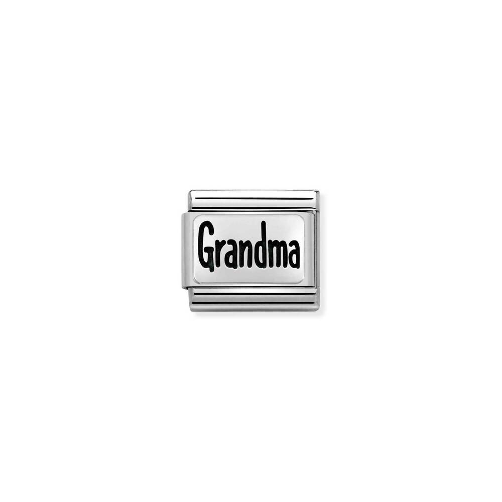 NEW NOMINATION unisex family links bracelet in grandma silver